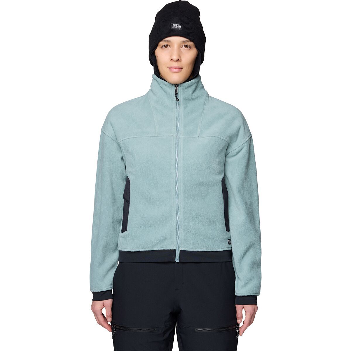 Mountain Hardwear Powder Maven Fleece Full-Zip Jacket - Women's in Blue Sage/Black