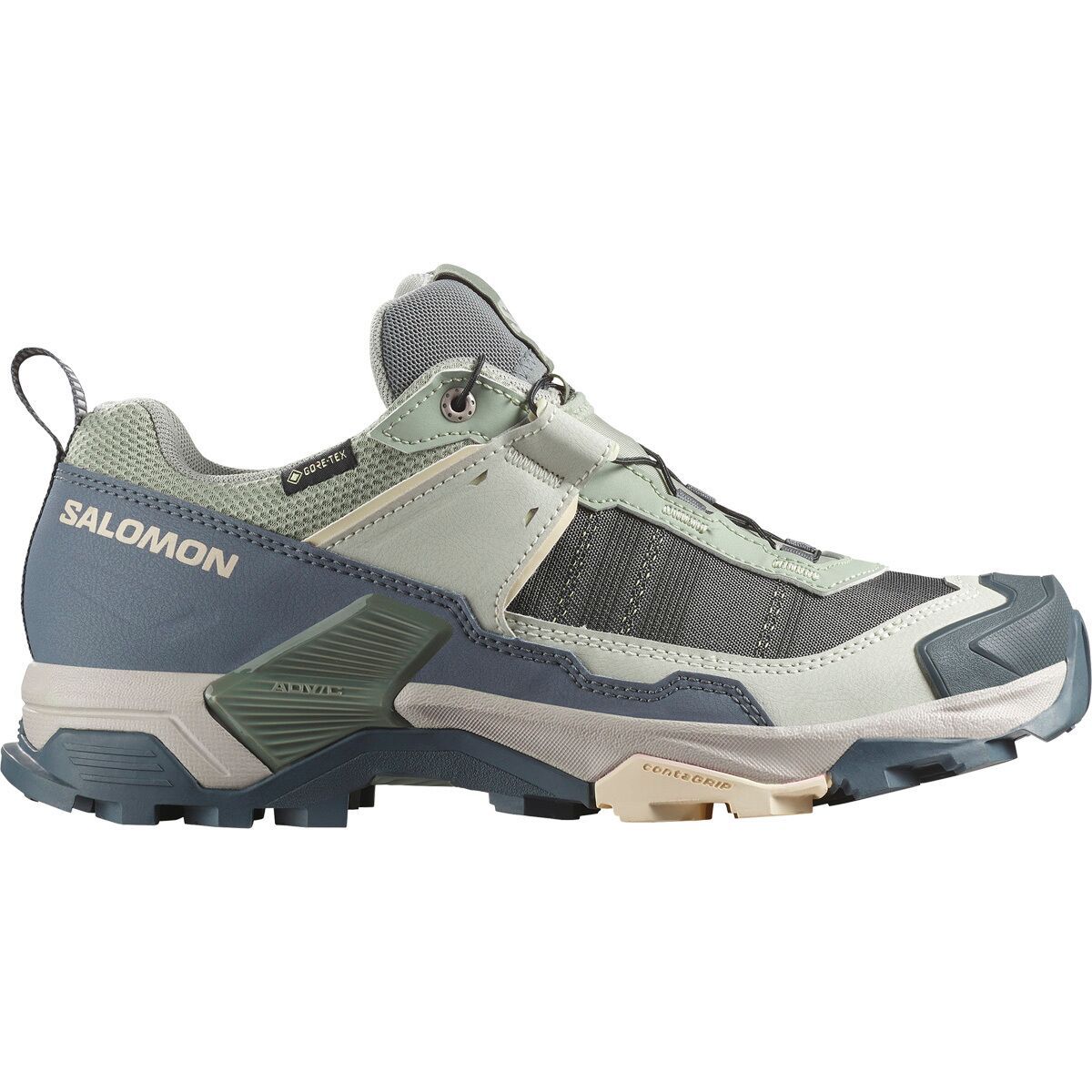 Salomon Women's X Ultra 5 GORE-TEX Low Hiking Shoes in Seagrass/Turbulence