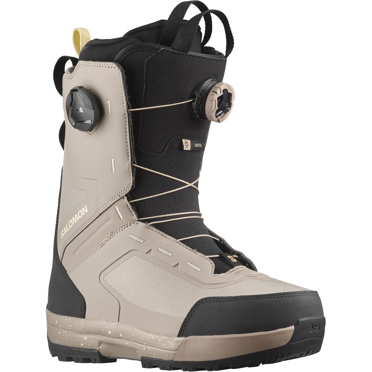 Salomon Women's Vista Dual BOA Snowboard Boots in Vintage Khaki/Black