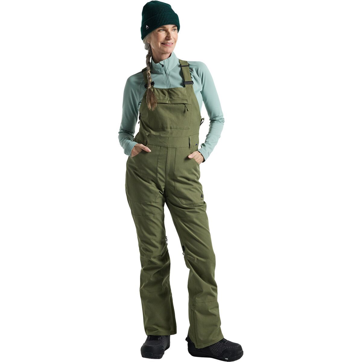 Burton Avalon Bib Pants - Women's  in Forest Moss