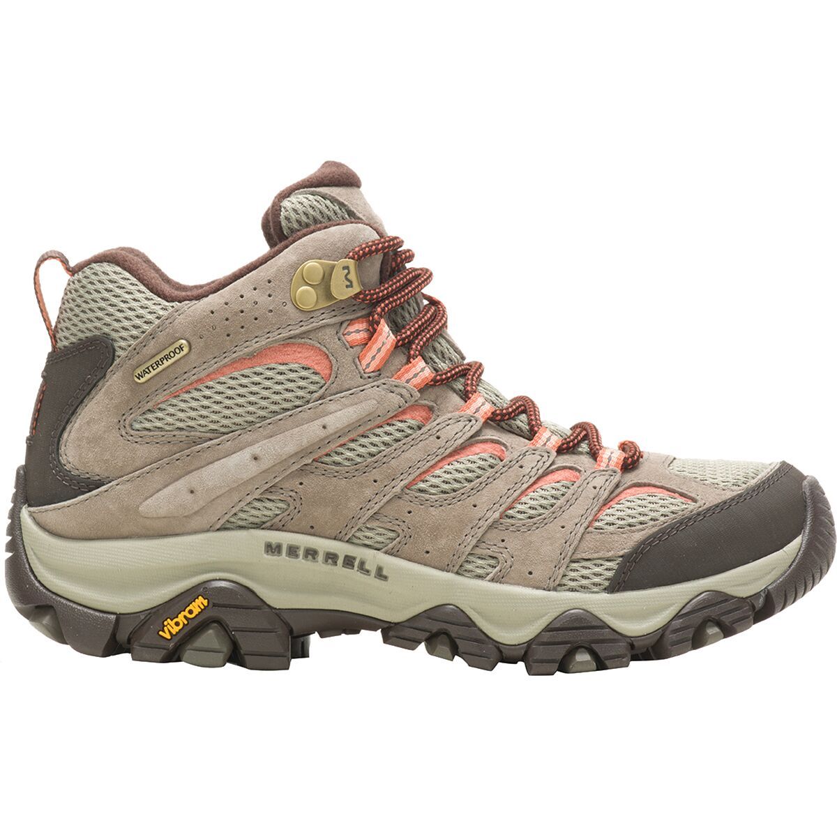 Merrell Women's Moab 3 Mid Waterproof Hiking Boots in Bungee Cord