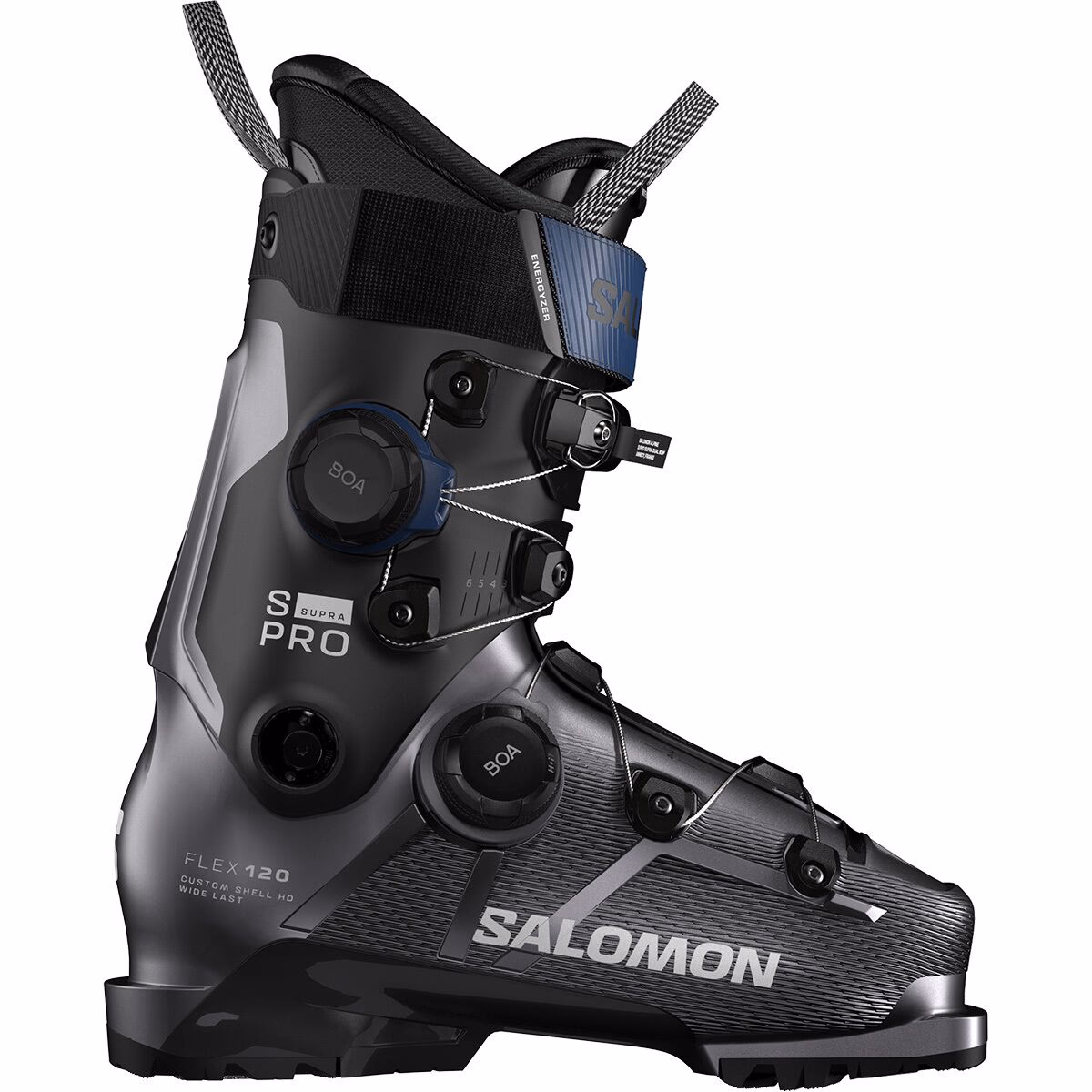 Salomon Men's S/PRO Supra Dual BOA 120 GW Ski Boots Beluga Met./Black/Estate Blue