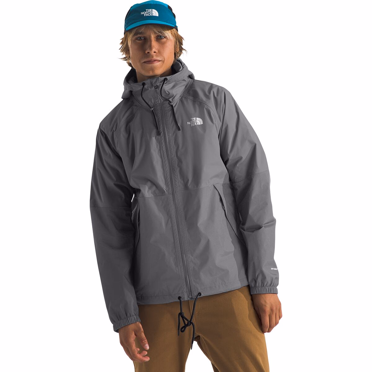 The North Face The North Face Antora Rain Hooded Jacket - Men's in Smoked Pearl/Npf
