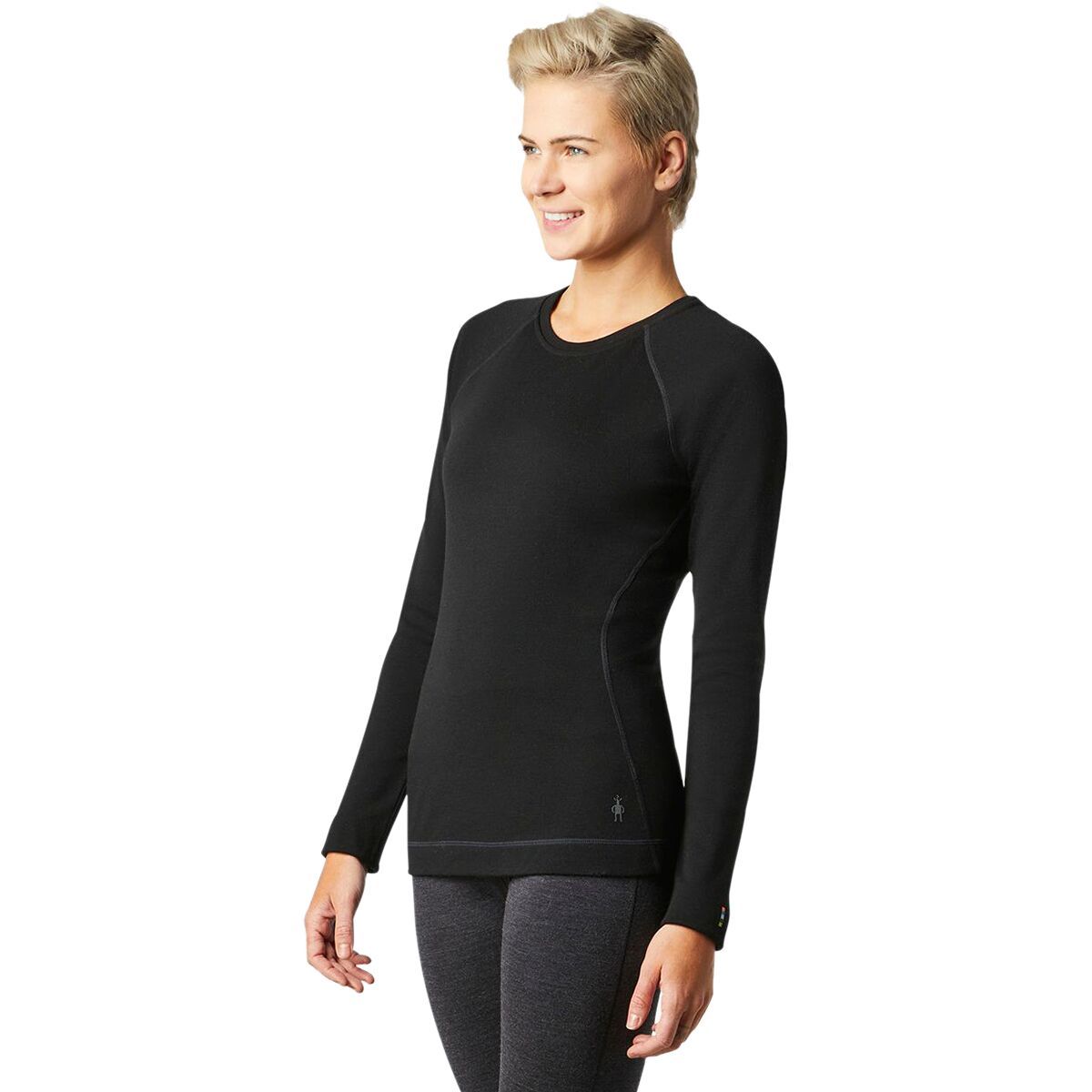 Smartwool Women's Classic Thermal Merino Crew Baselayer in Black