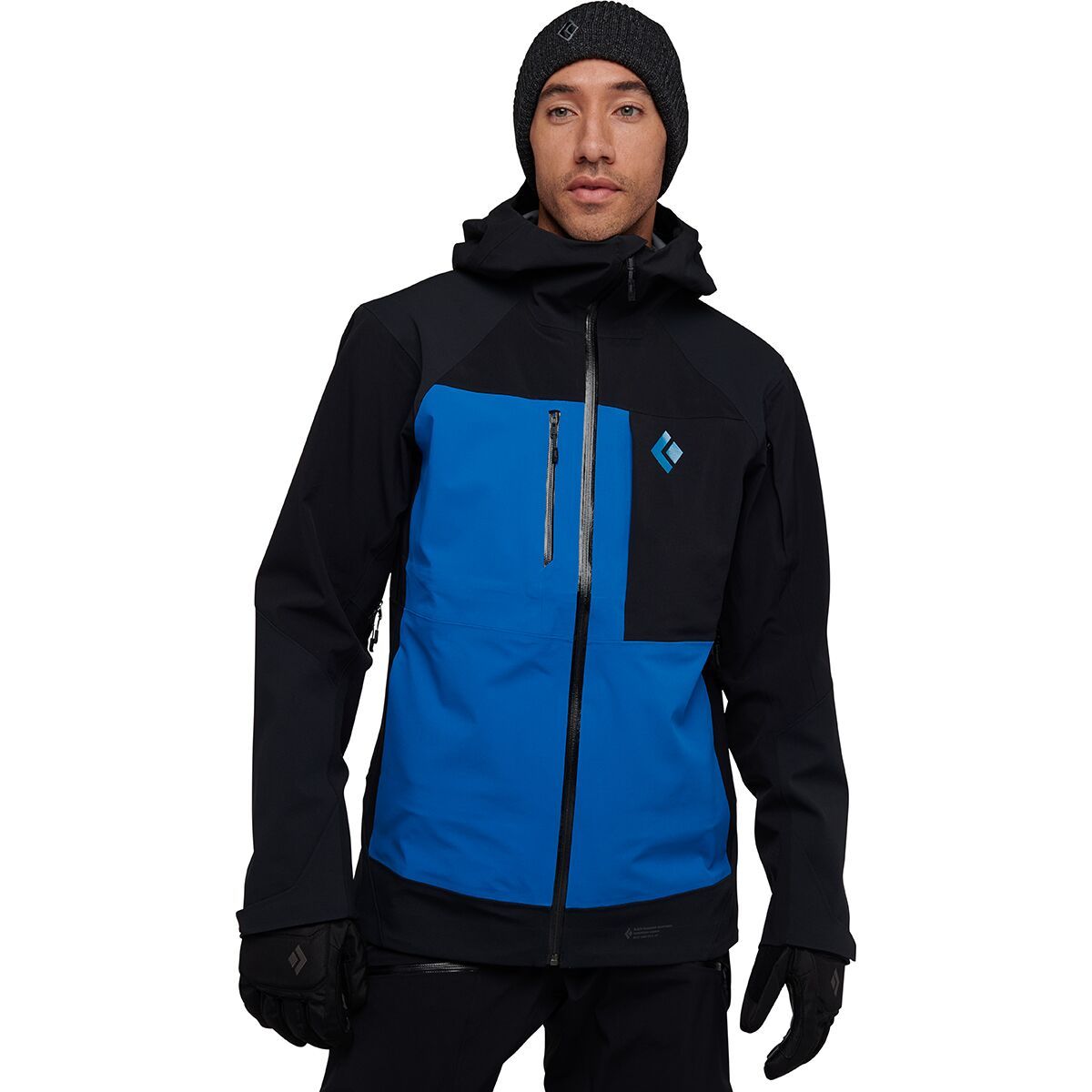 Black Diamond Recon Stretch Pro Shell - Men's in Black/Kingfisher