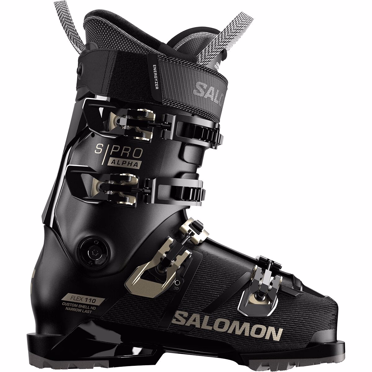 Salomon Women's S/Pro Alpha 110 GW Ski Boots Black/Light Bronze Metallic/Black