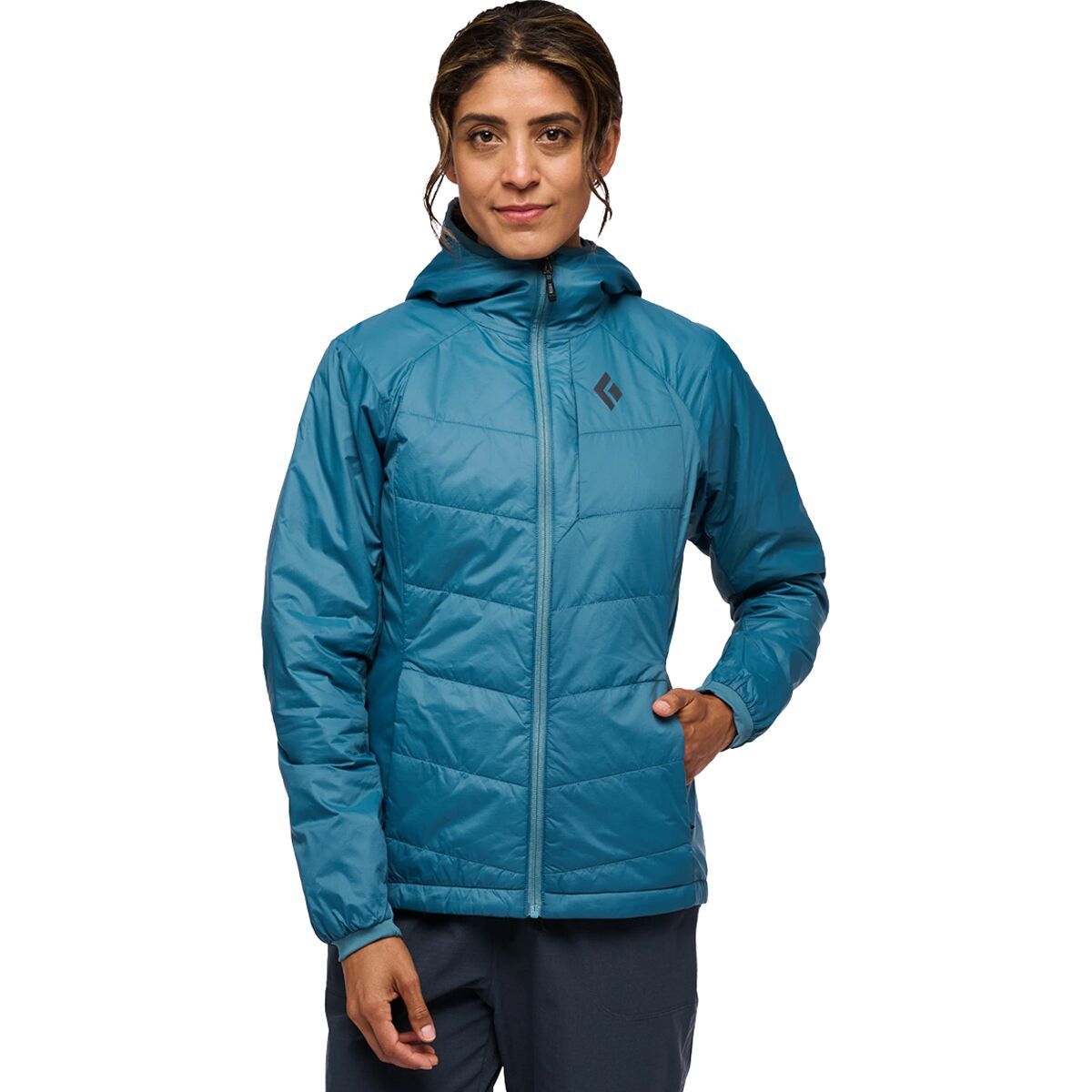 Black Diamond Black Diamond Women's Solution 2.0 Insulated Hoody in Creek Blue