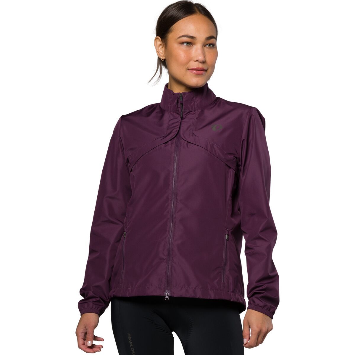 PEARL iZUMi Women's Quest Barrier Convertible Cycling Jacket in Dark Violet