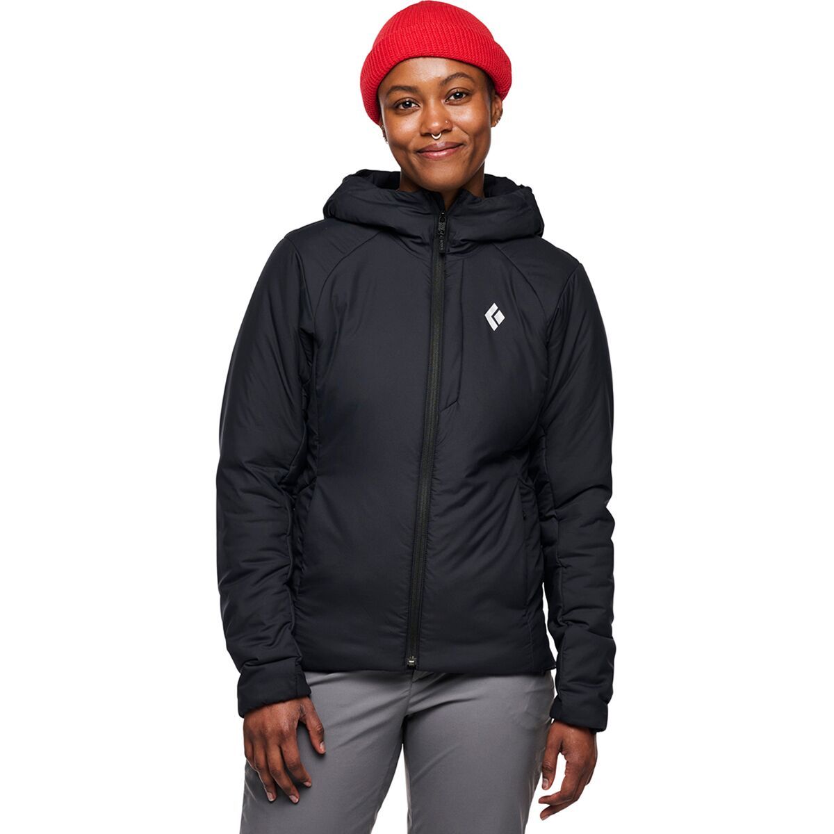 Black Diamond Women's First Light Stretch Insulated Hoody in Black