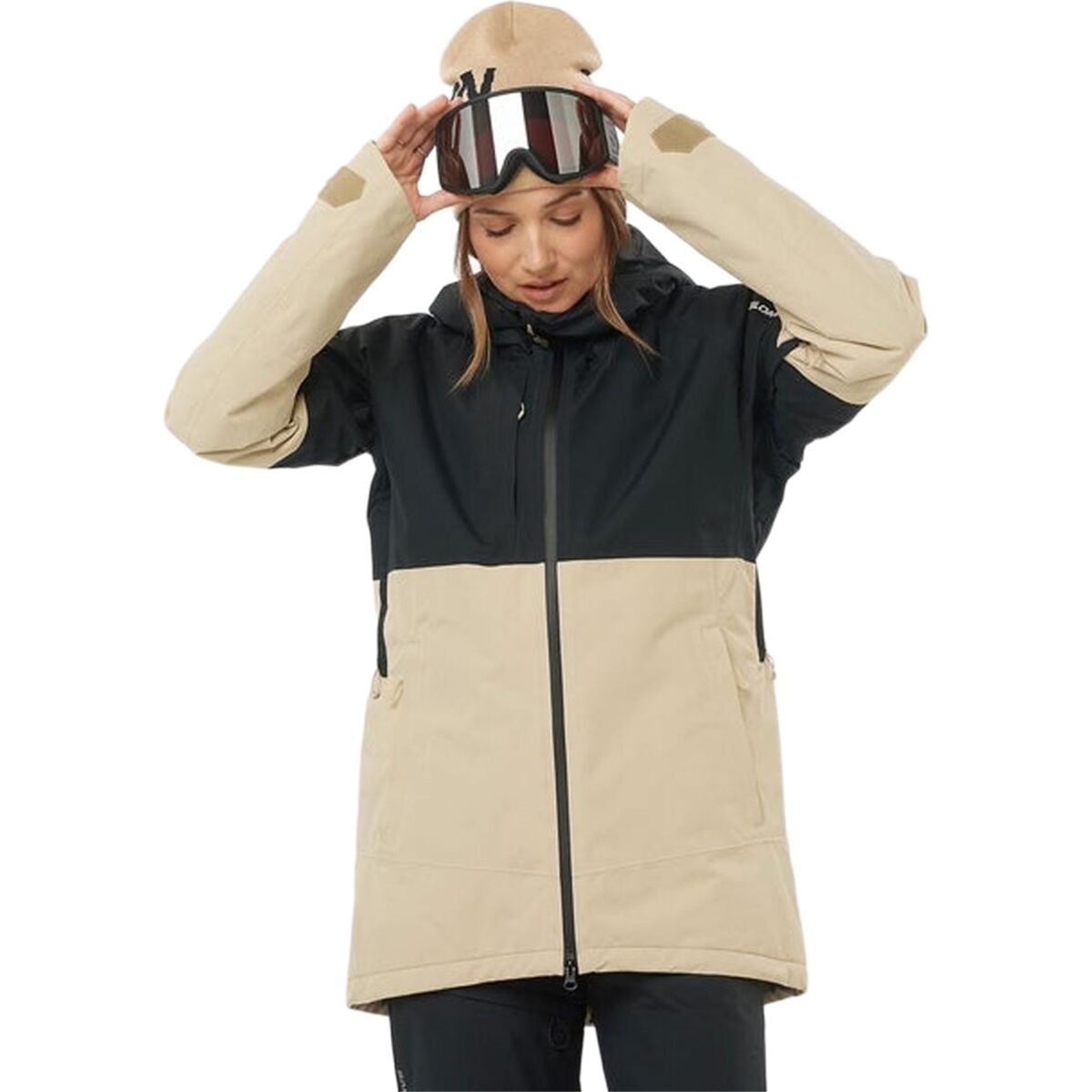Salomon Women's Bashley Puff Jacket in Deep Black/White Pepper
