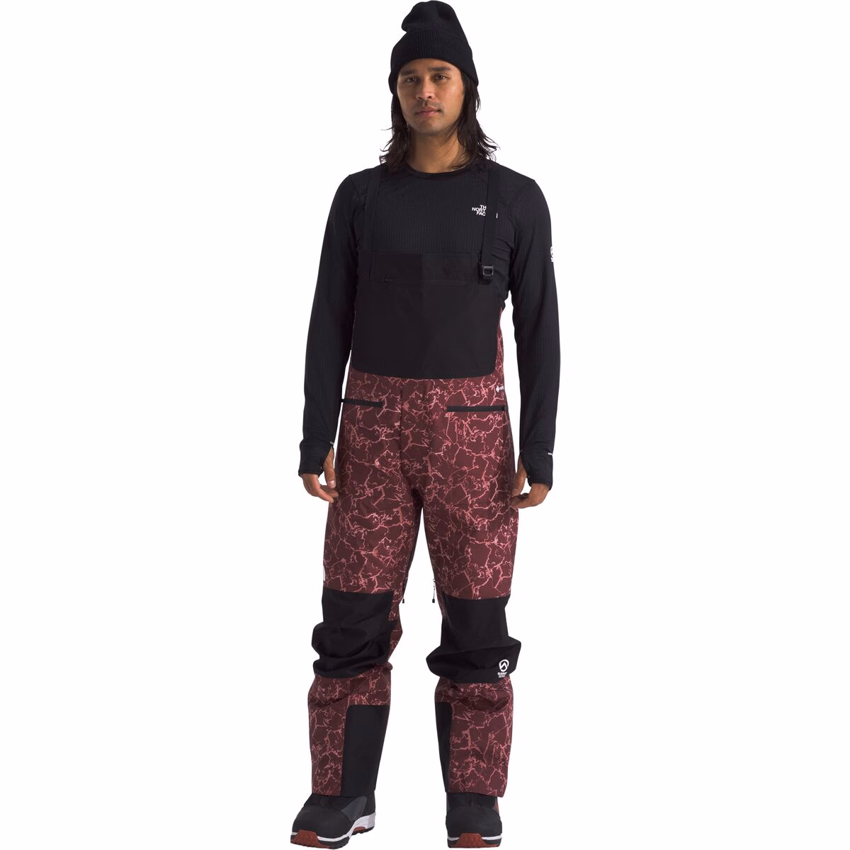 The North Face Summit Verbier GTX Bib Pants - Men's in Alpine Plum Glacial Fracture Print