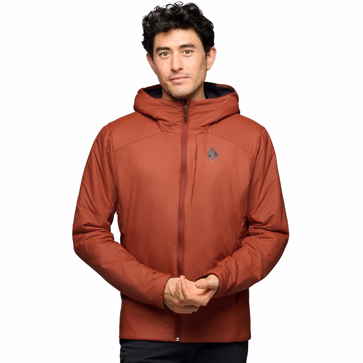 Black Diamond Black Diamond First Light Hybrid Hooded Jacket - Men's  in Iron Red