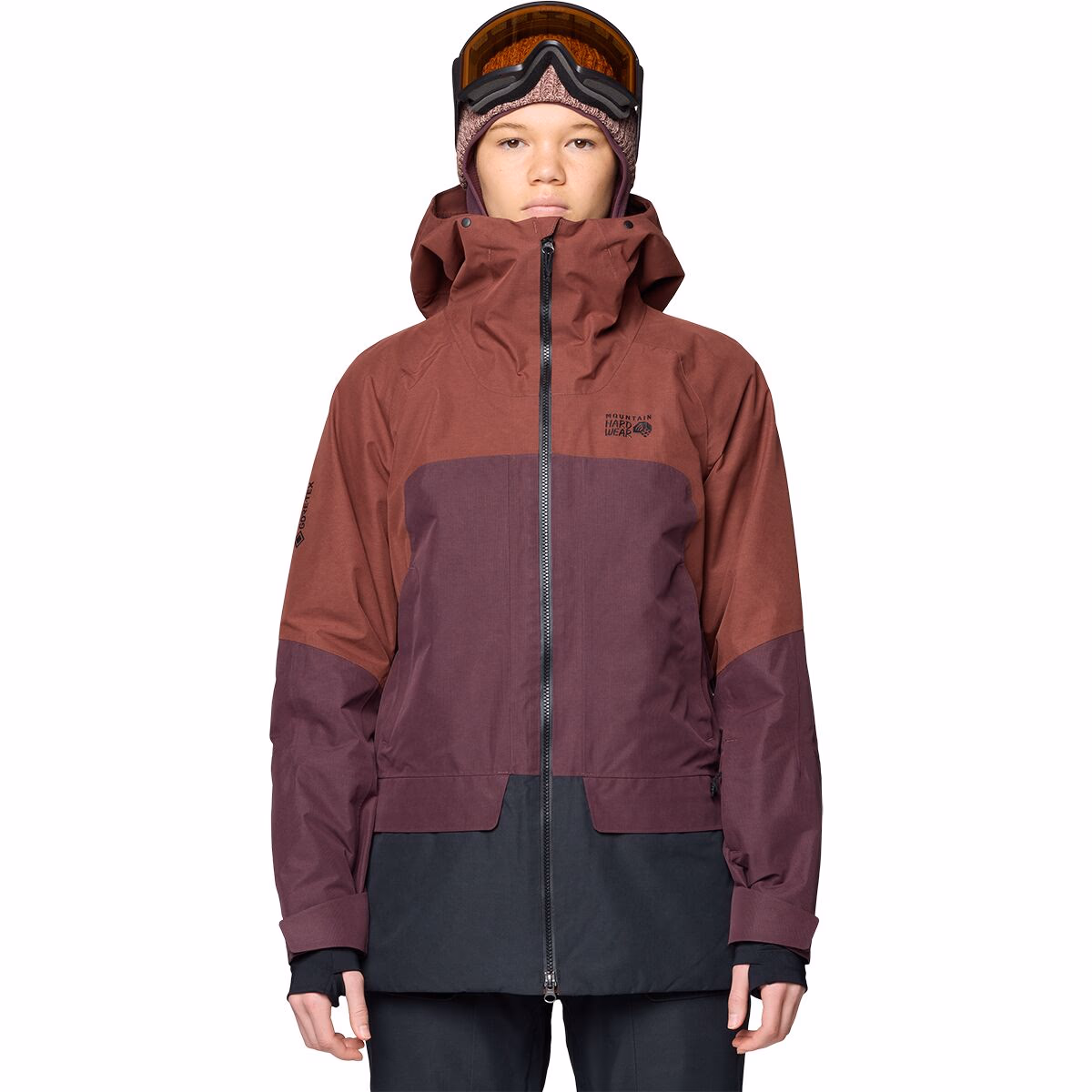 Mountain Hardwear Women's Cloud Bank GORE-TEX Jacket Bourbon Brown/Blackberry/Black