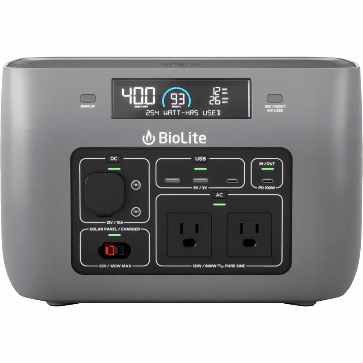 BioLite BaseCharge 600+ Portable Power Station
