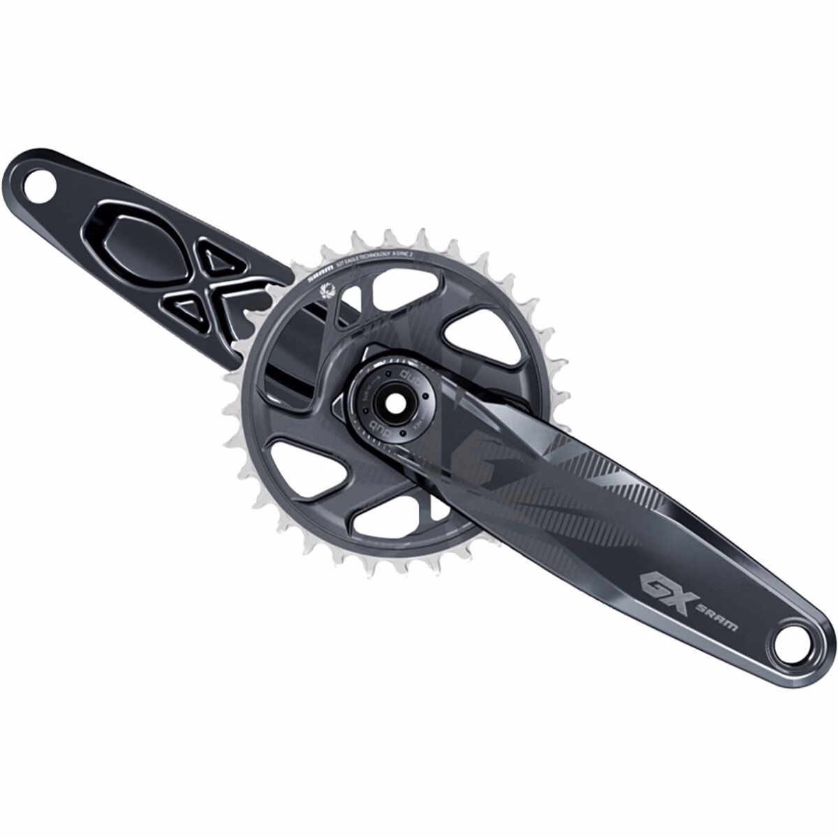 SRAM GX Eagle DUB Boost Crankset  in Lunar Gray