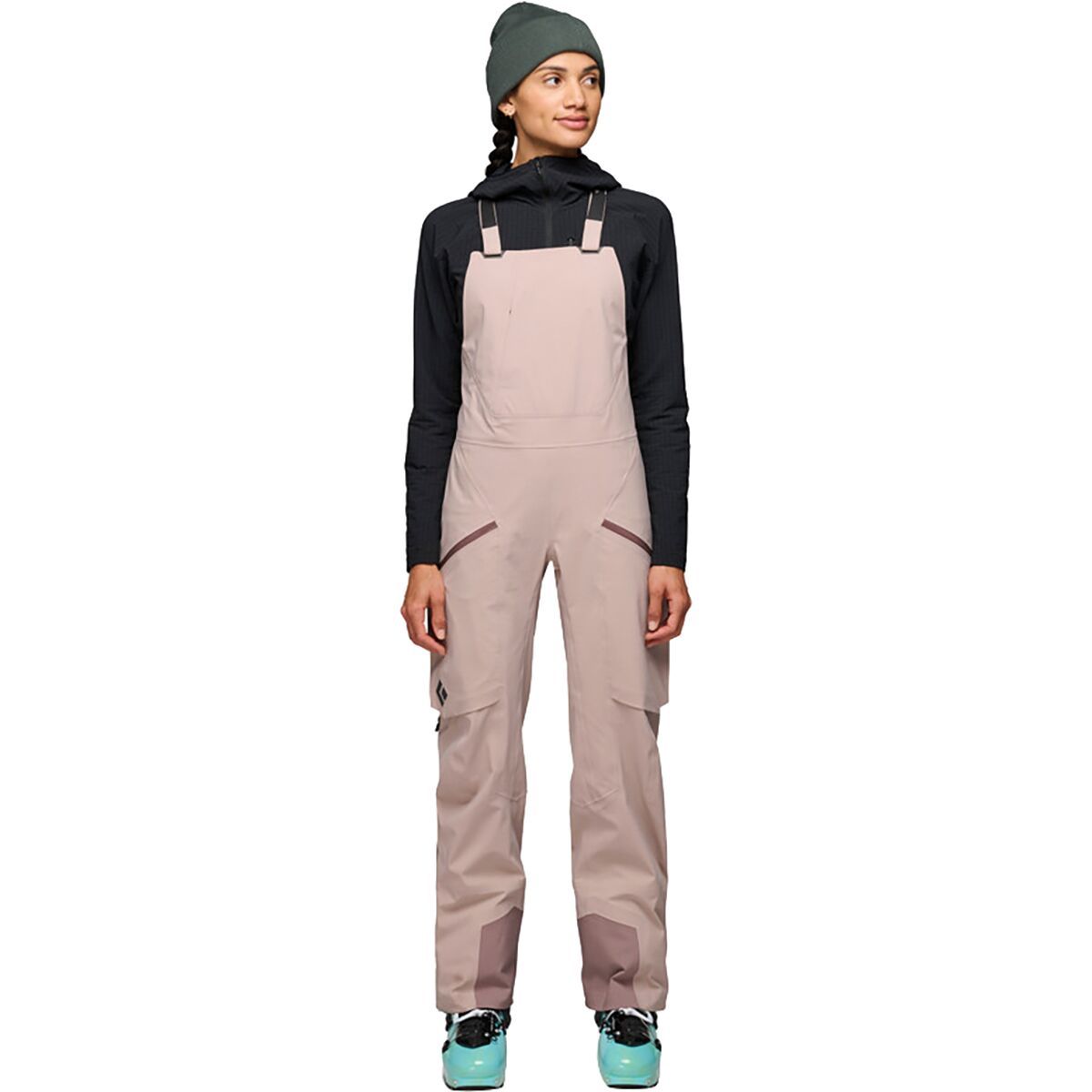 Black Diamond Factor Bib Pants - Women's Pale Mauve