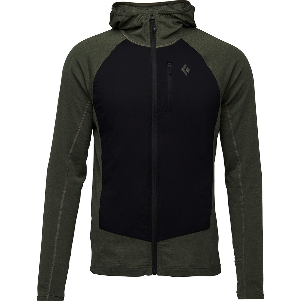 Black Diamond Black Diamond Coefficient LT Hybrid Hooded Jacket - Men's  in Tundra/Black