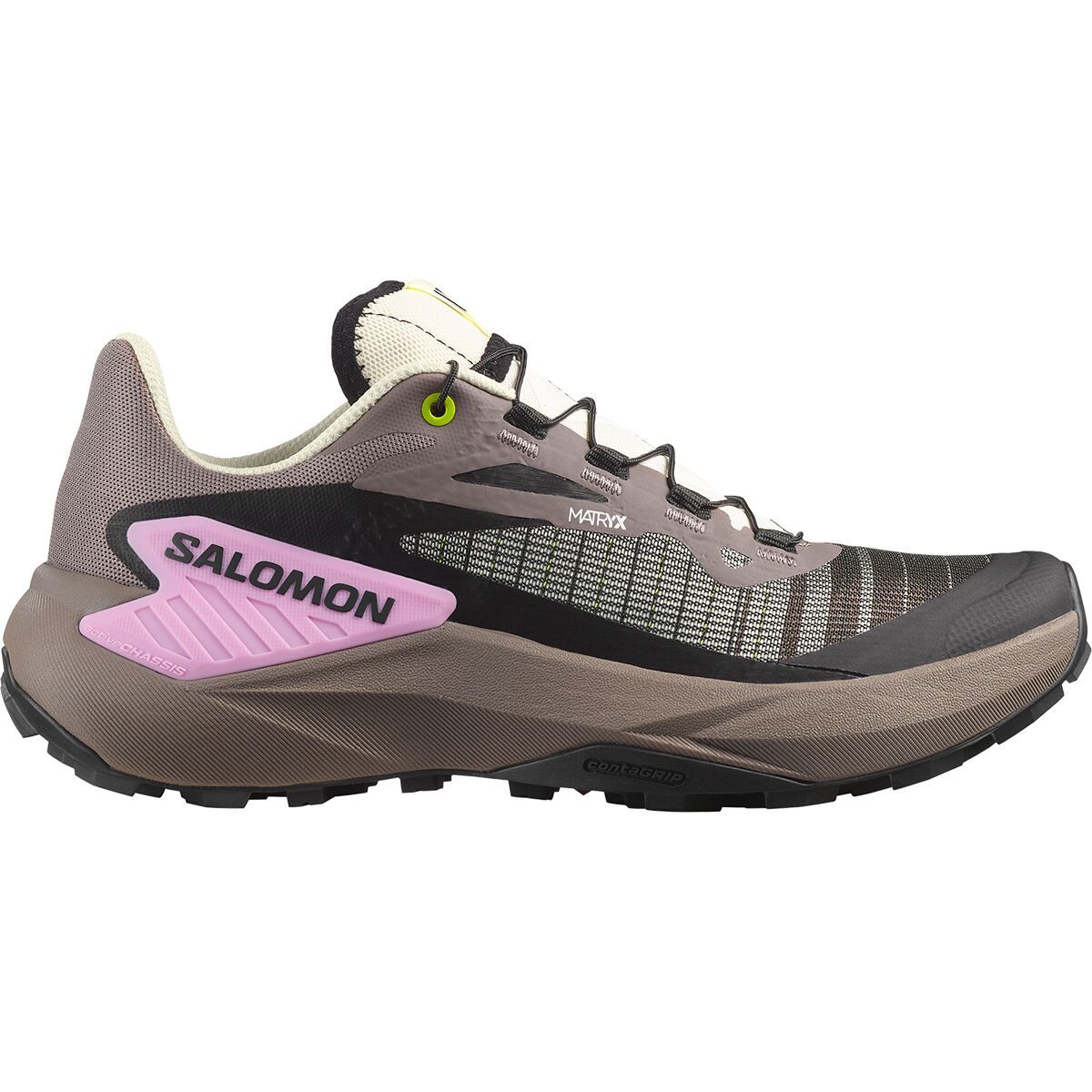Salomon Women's Genesis Trail-Running Shoes Iron/Vanilla Ice/Cyclamen