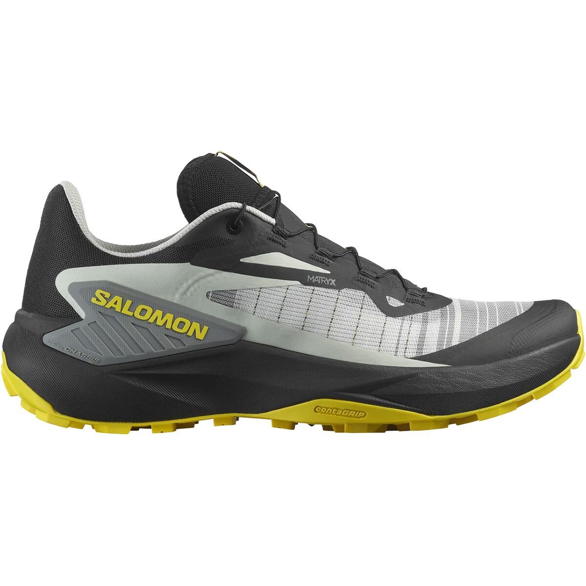 Salomon Salomon Men's Genesis Trail-Running Shoes in Black/Metal/Incaberry