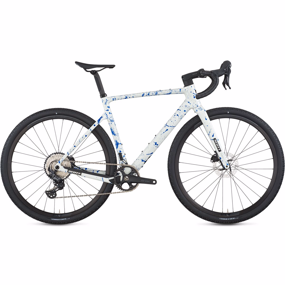 Scott Addict 30 Gravel Bike White/Splatter Blue