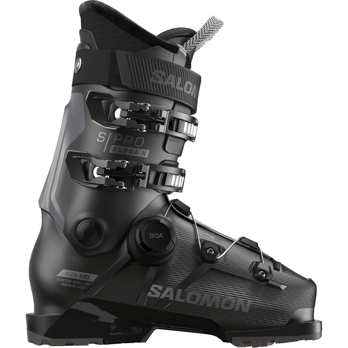Salomon Salomon S/Pro Supra Boa X100 Boots in Black/Dark Gray Metallic