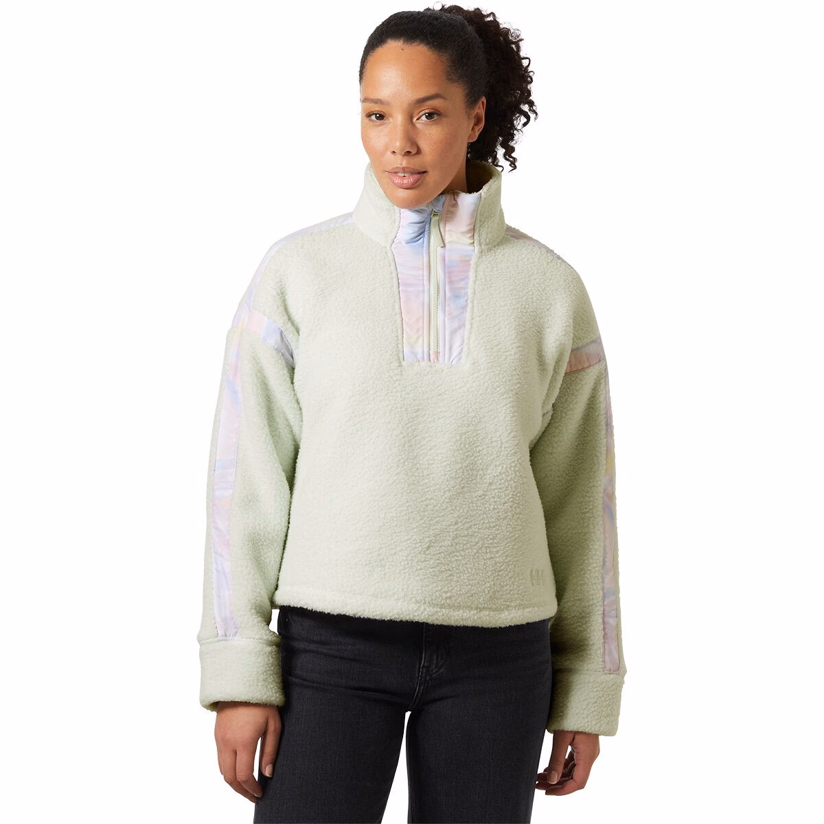 Helly Hansen Women's Imperial Pile Zip Pullover Seafoam Reflection Aop